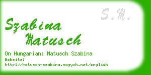 szabina matusch business card